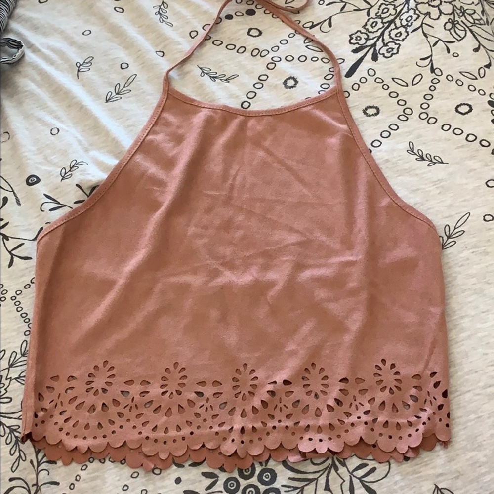 Blush pink halter top